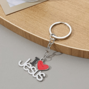 1piece I Love Jesus Keychains Christian Key Rings Car Keys