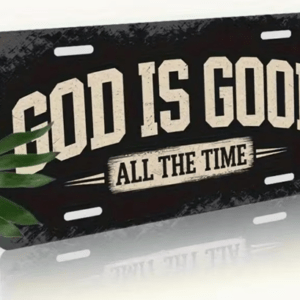 God Is Good 2D Flat Surface, License Plate Set And Frame